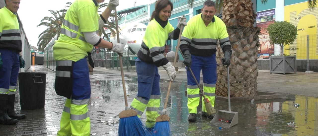 Barrenderos en la capital grancanaria