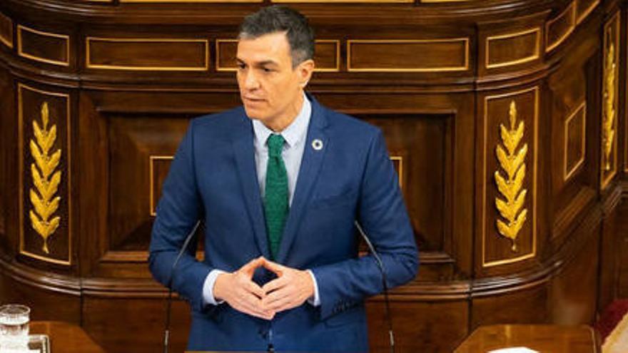 El president espanyol, Pedro Sánchez, aquest 24/2/2021 al Congrés