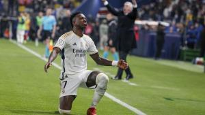 Vinicius, durante un partido con el Real Madrid.