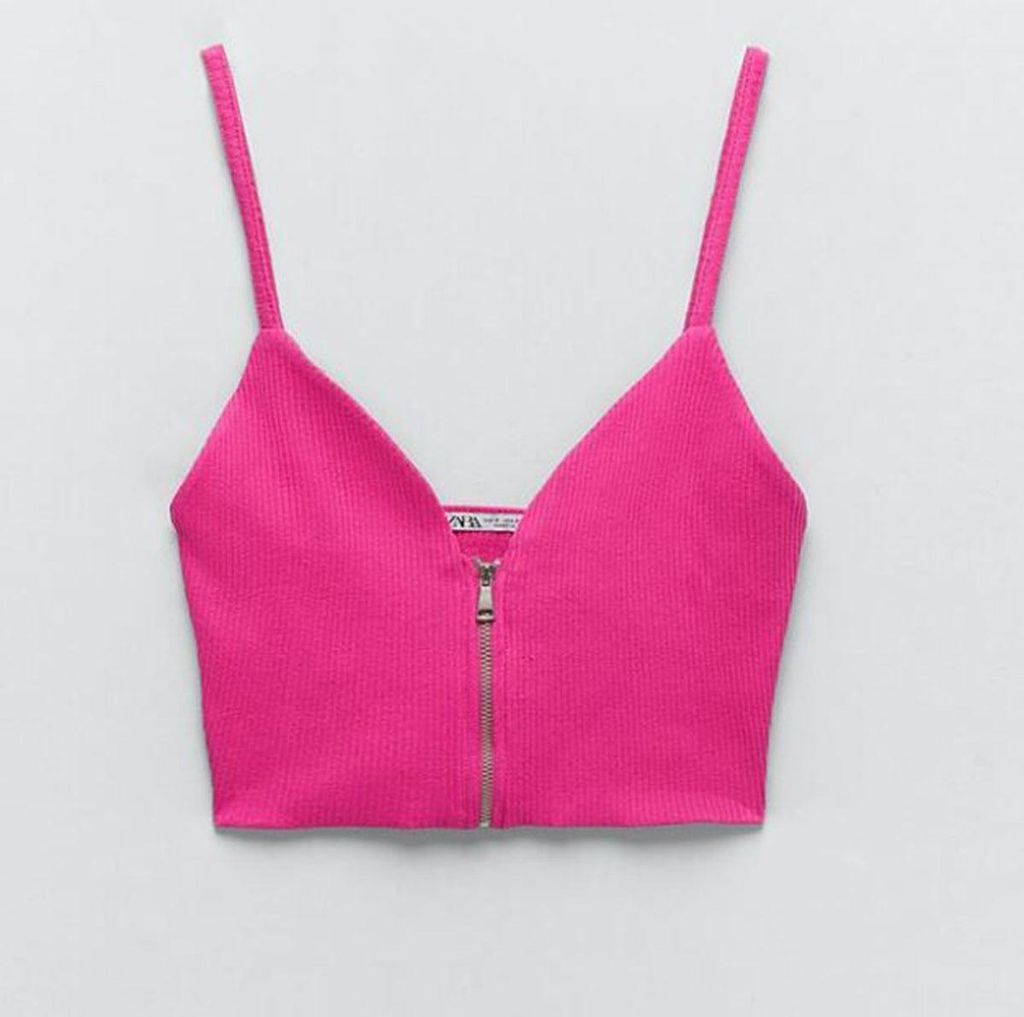 Top fucsia de zara de rebajas