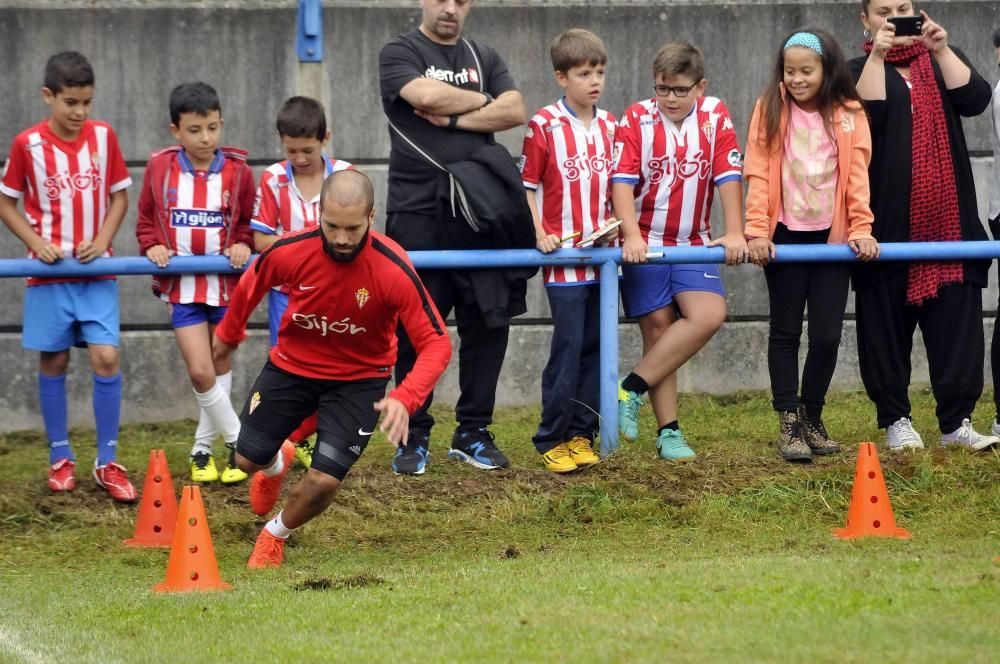 Entrenamiento del Sporting en Blimea