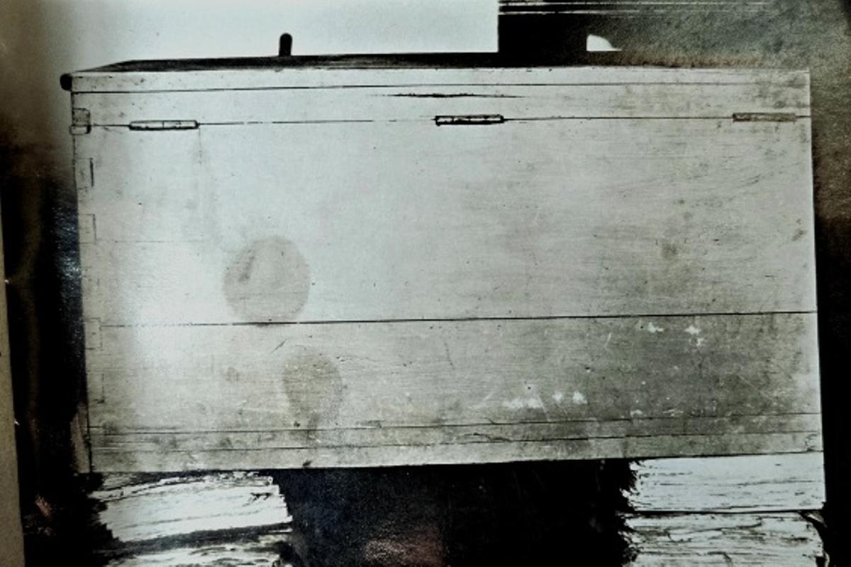 Imagen de la caja de caudales situada en el Ayuntamiento de Santa Lucía, en 1924, donde se produjo el supuesto robo.