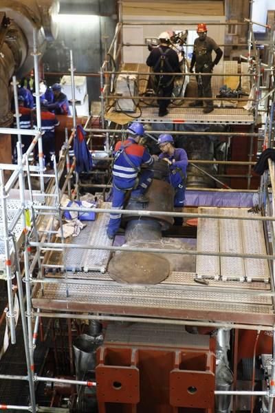 Obras de mantenimiento en la térmica de Aboño