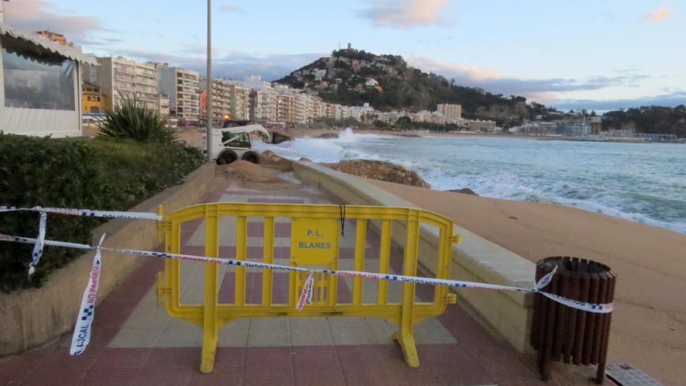 L'endemà del temporal de llevant a Blanes