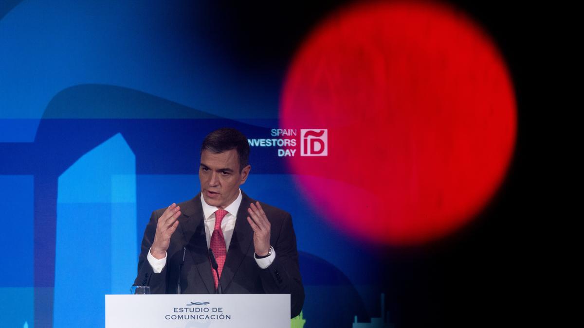 El presidente del Gobierno, Pedro Sánchez, interviene en la segunda y última jornada de la XIV edición de Spain Investors Day