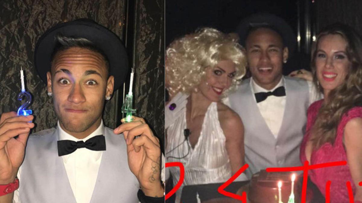 Neymar Junior subió estas simpáticas imágenes de su fiesta de cumpleaños a la cuenta que tiene en Snapchat