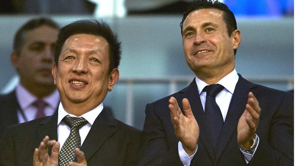 Lim y Salvo, en el palco de Mestalla