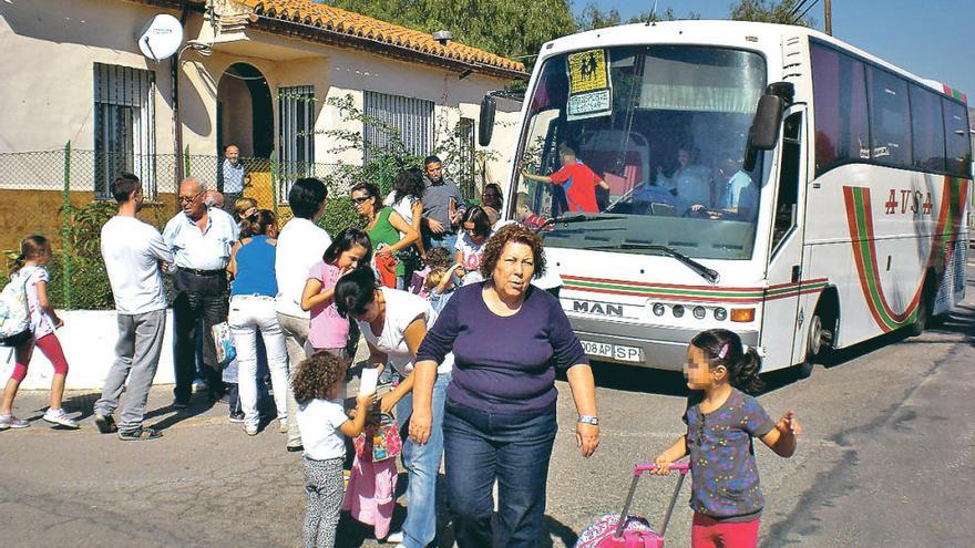 Transporte escolar en la Comunidad Valenciana, en una imagen de archivo.