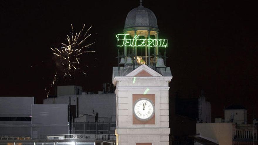 El luminoso del reloj de la Puerta del Sol