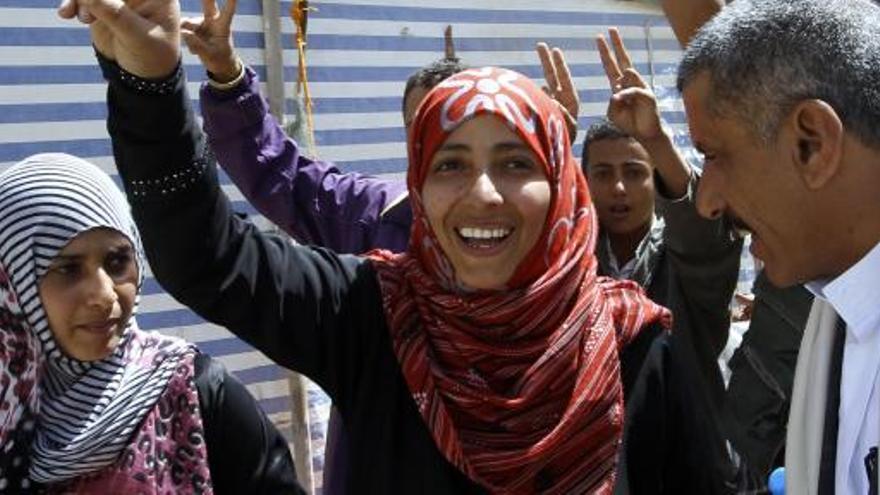 La activista yemení Tawakul Karman.