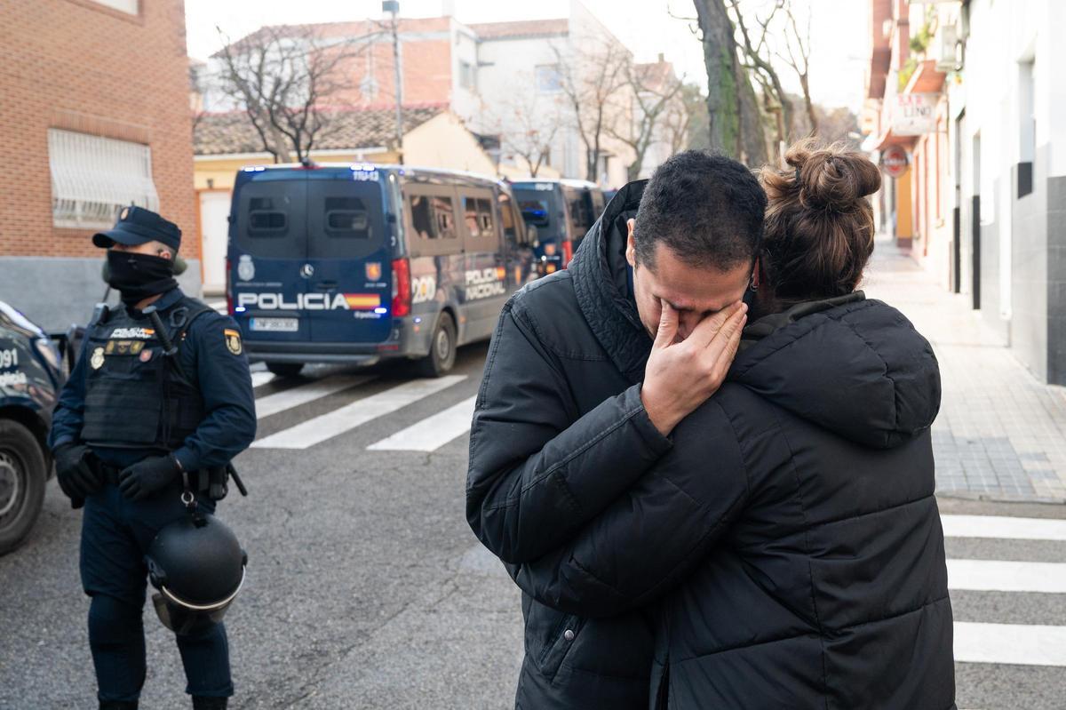 Desahucio de Hamza, en Torrero, este invierno.