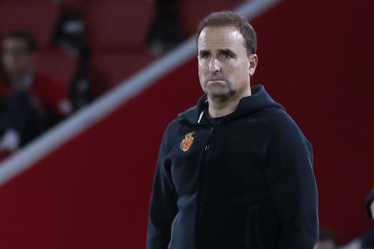 Jagoba Arrasate, durante el partido ante el Real Betis en Son Moix. EFE/CATI CLADERA