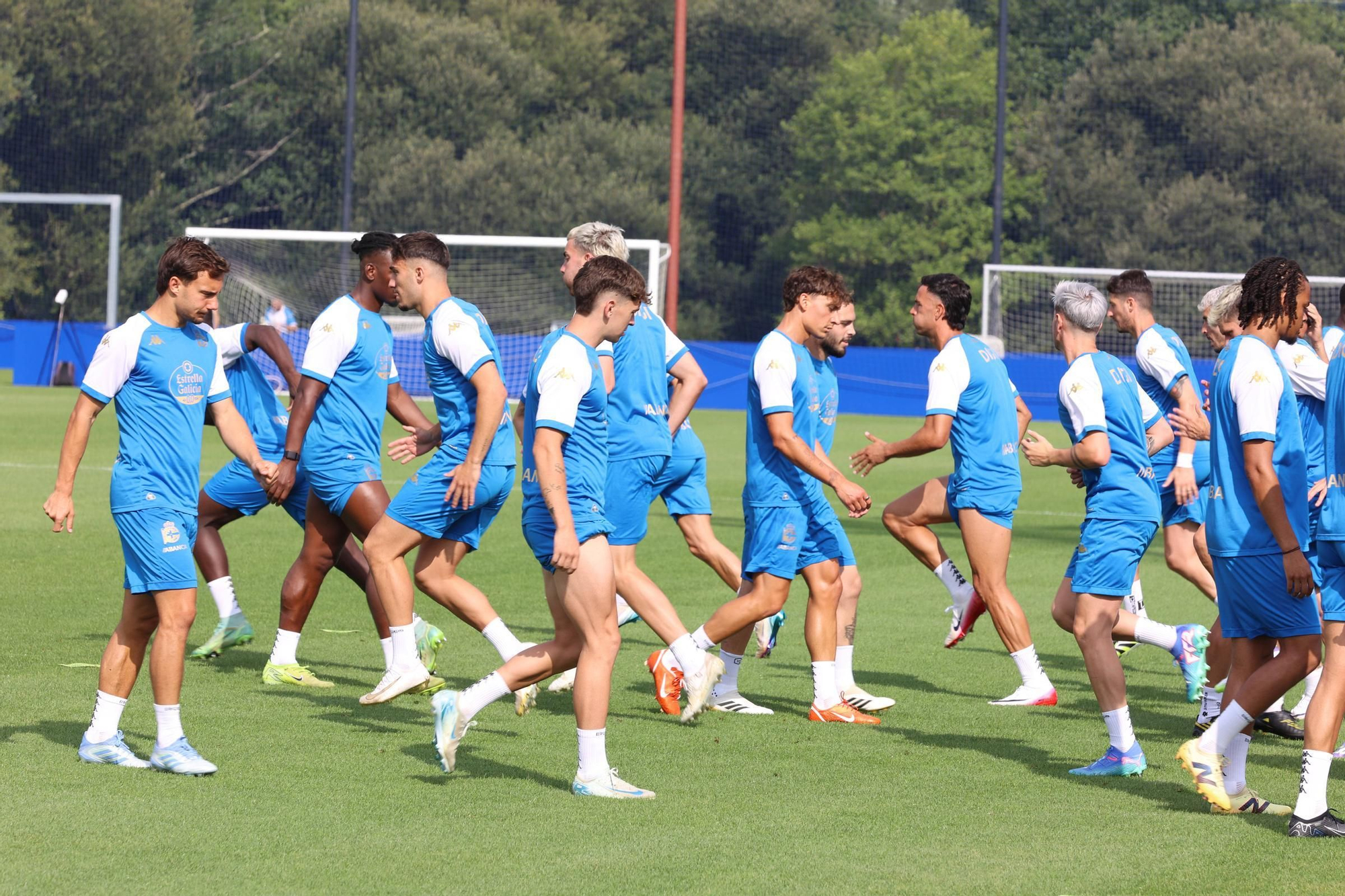 Primer entrenamiento de Luismi Cruz en Abegondo