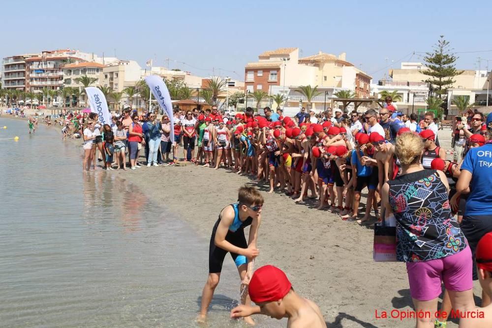 Final de triatlón de deporte escolar