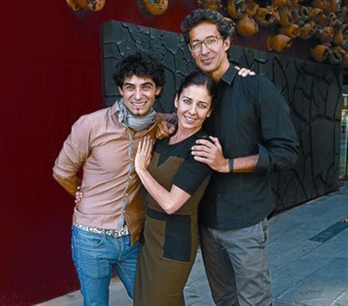 Bravo, Sagardoy, autors de ’Babylon’, i José Carlos Martínez (dreta). Bravo, Sagardoy, autors de ’Babylon’, i José Carlos Martínez (dreta).