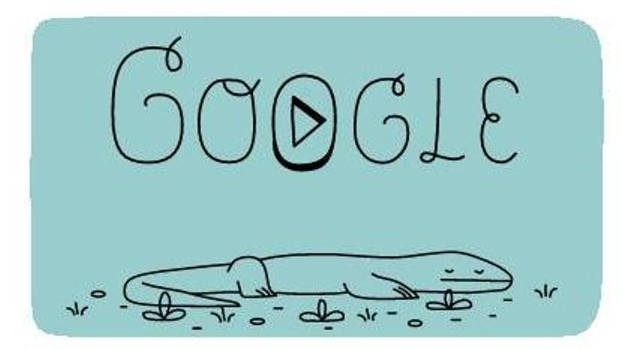 El dragón de Komodo, &#039;doodle&#039; de Google