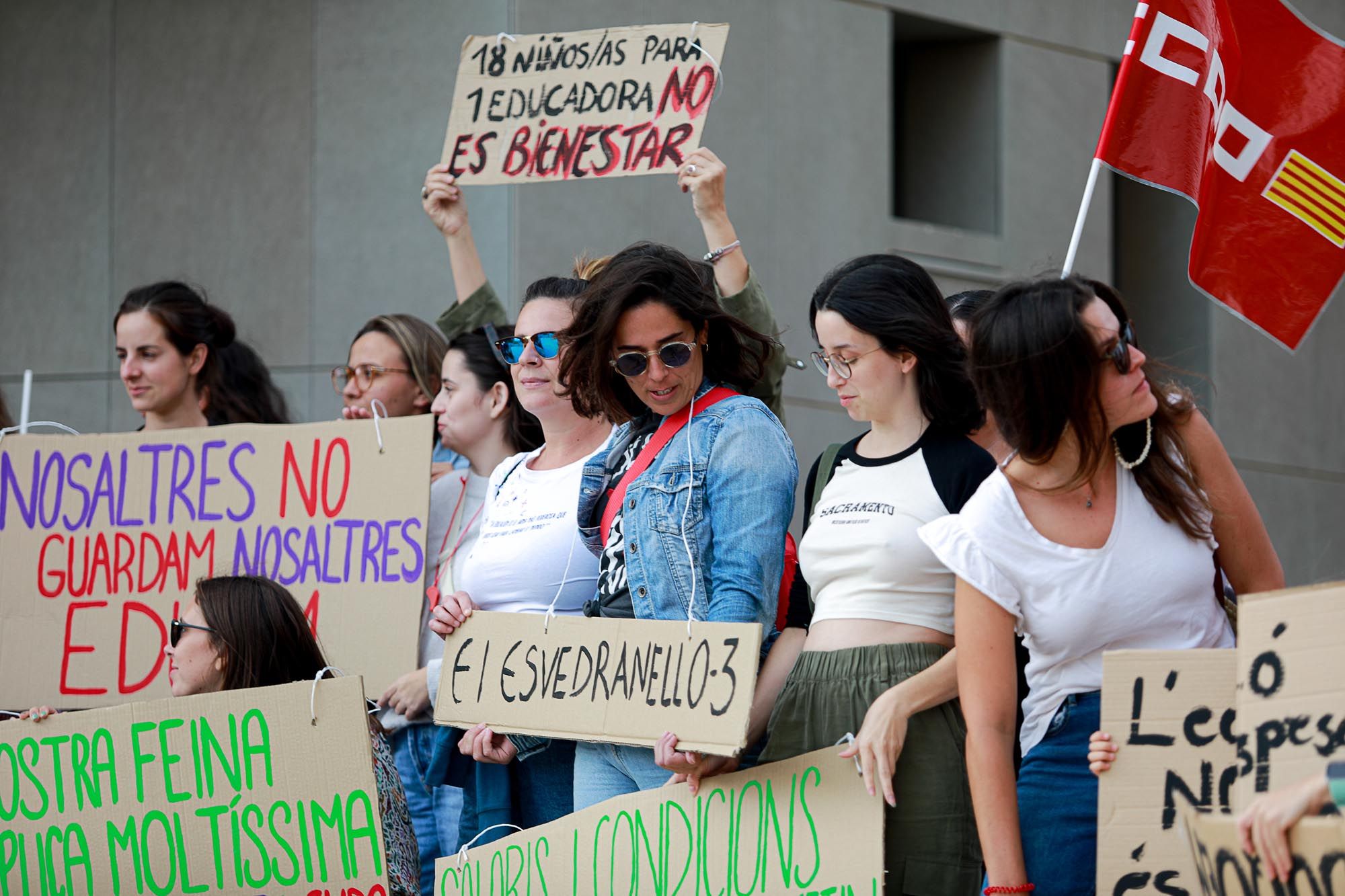 Protesta de las educadoras de infantil de 0 a 3 años en Ibiza
