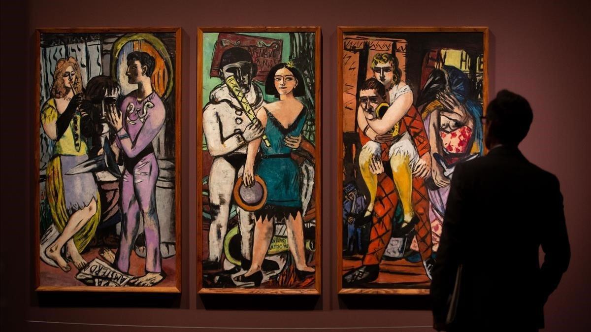 Una obra del artista Max Beckmann, en el Caixa-Forum de Barcelona