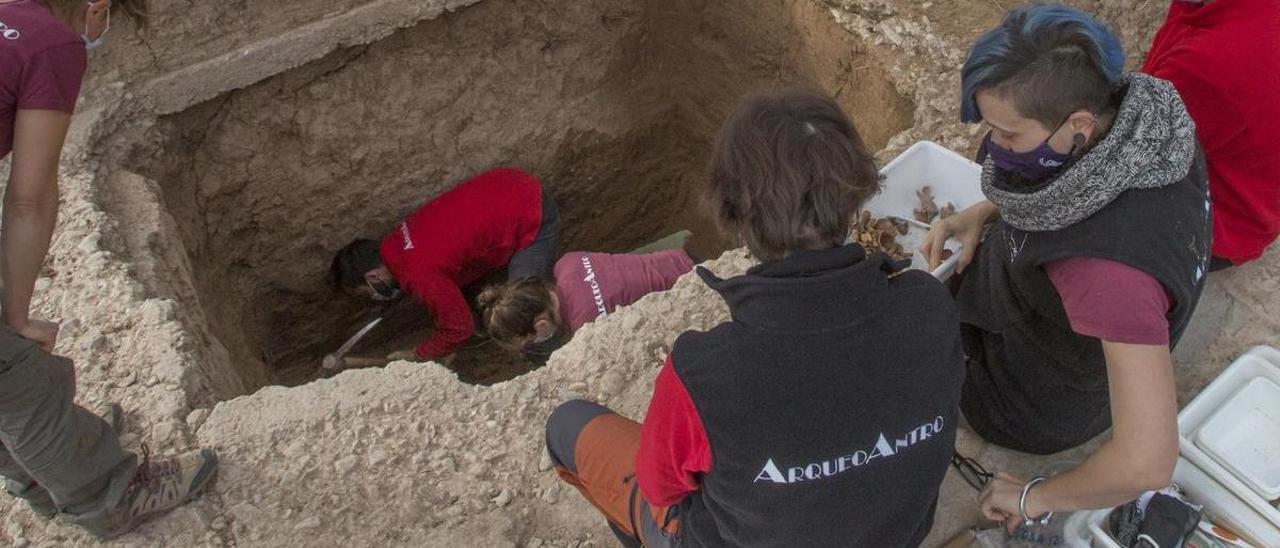 Trabajos de exhumación de represaliados de la Guerra Civil, a los que ahora se suma el Ayuntamiento con la licitación de un contrato