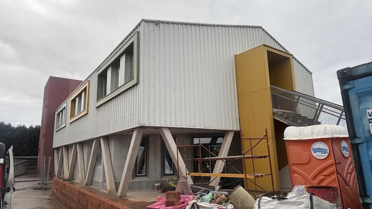 La escuelina de Quintes, en obras.