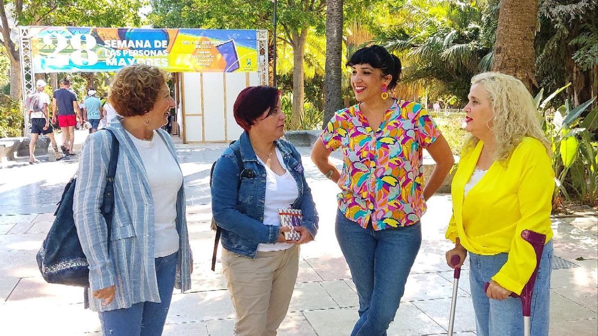 La candidata de Con Málaga, Toni Morillas, durante los actos de la Semana de las Personas Mayores.