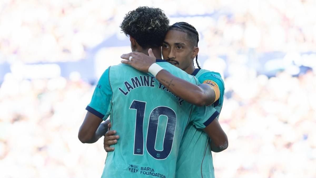 Raphinha y Lamine