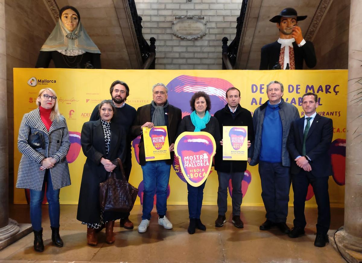 Organizadores y patrocinadores de la Ruta de Palma de la Mostra de Cuina de Mallorca.