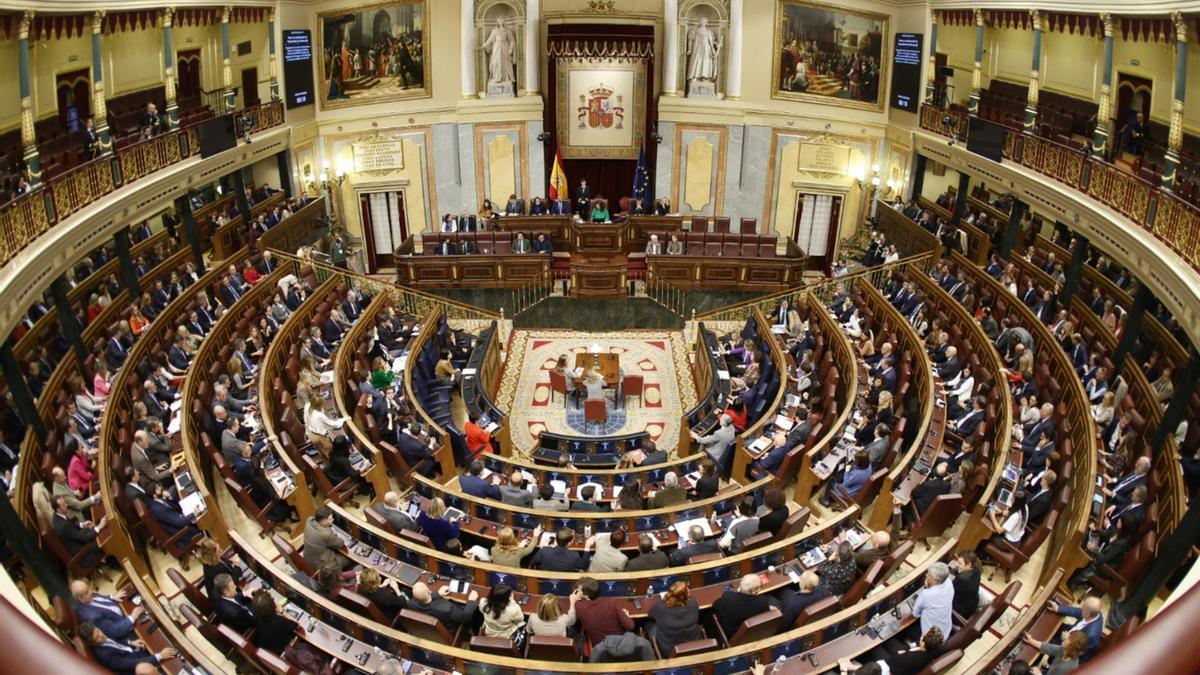 El hemiciclo del Congreso de los Diputados.