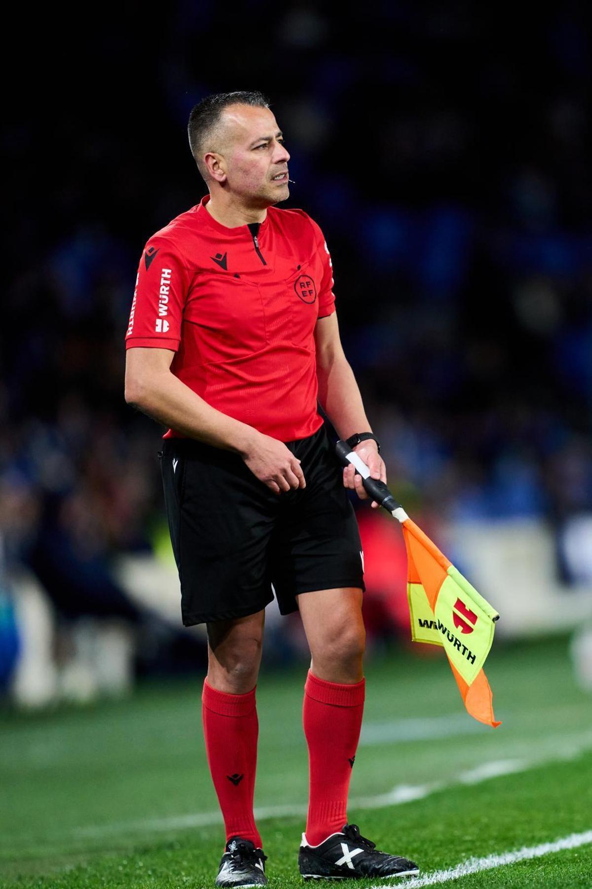 Jorge Bueno durante un partido de fútbol profesional