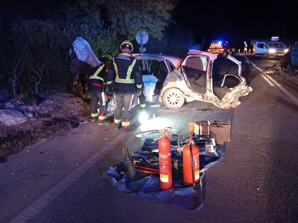 Imágenes del accidente mortal en Formentera