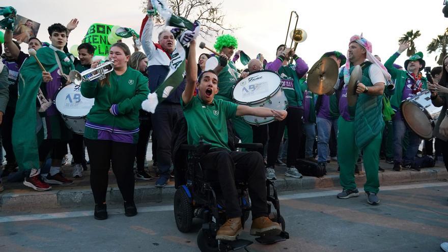 El recibimiento al Unicaja en la previa de los cuartos de la Copa, en fotos