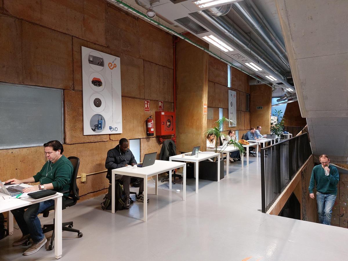 Emprendedores en el coworking del Talud de la Ería, en una imagen de archivo