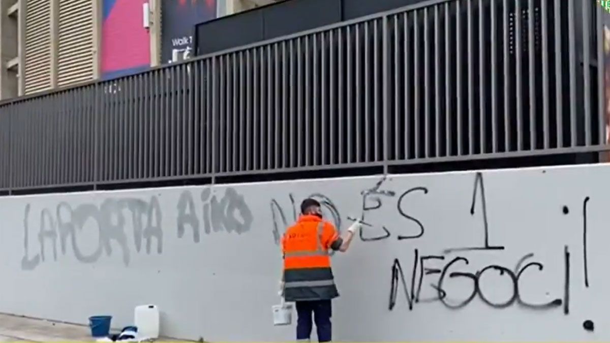 Pintadas a los alrededores del Camp Nou