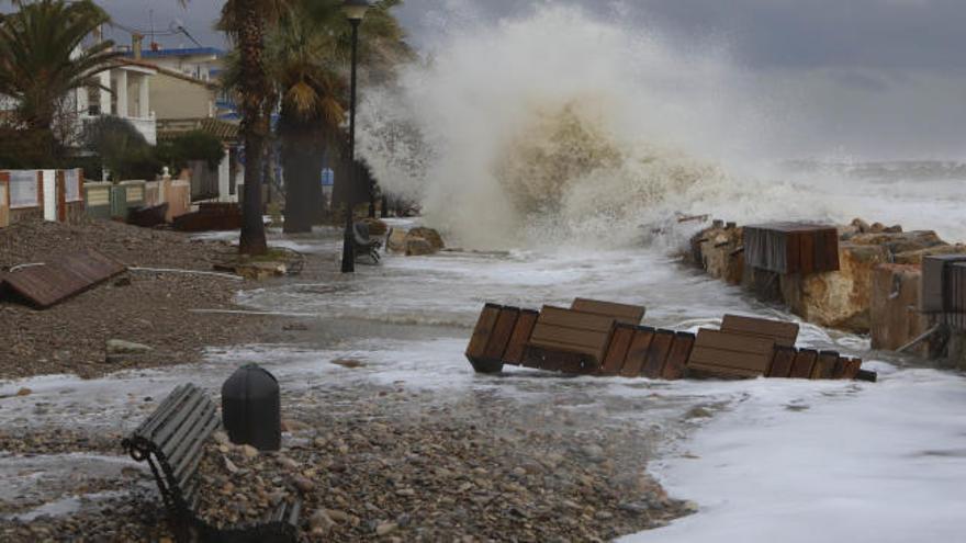 Efectos del temporal en Sagunt y Almenara