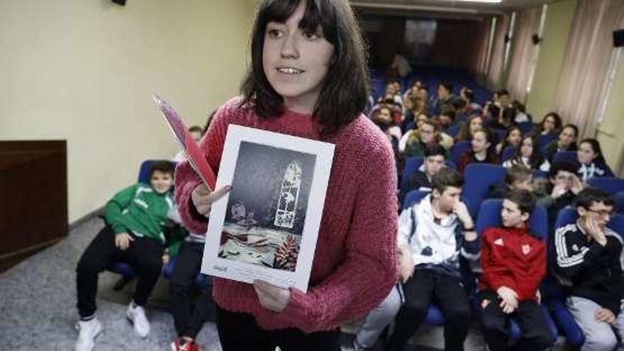 Mar González, con el premio.