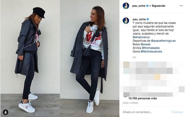 El look con pitillos y zapatillas de Paula Echevarría