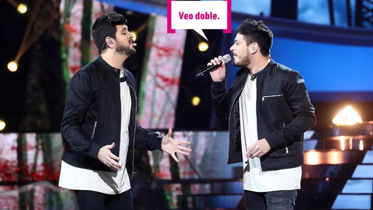 Cepeda ha cantado con su doble (y besado a Brays Efe)