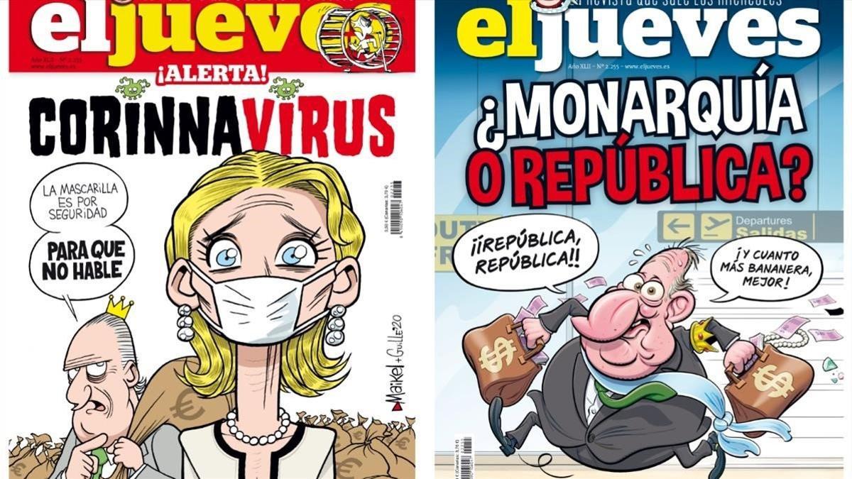 Portadas sobre Corinna, del pasado marzo, de Guille, y de este agosto, de Juanjo Cuerda.