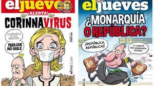 Portadas sobre Corinna, del pasado marzo, de Guille, y de este agosto, de Juanjo Cuerda. 