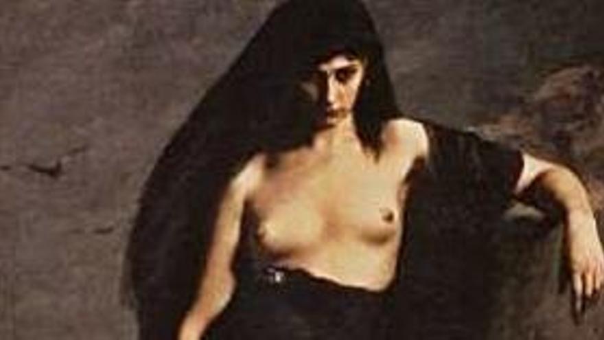 La poetessa Safo, en un quadre de Charles Menguin.