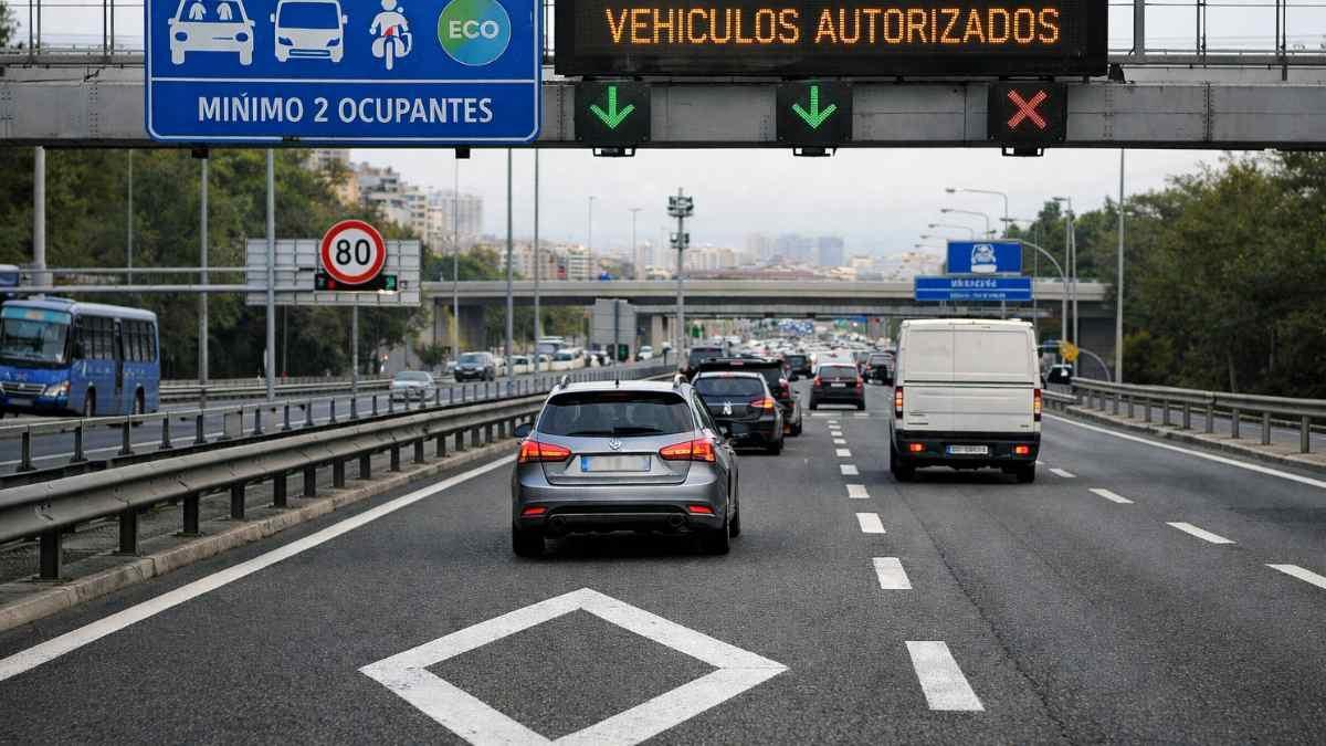El rombo blanco avisa de que hay una regulación especial, pero la información completa la ofrece la señalización del propio tramo