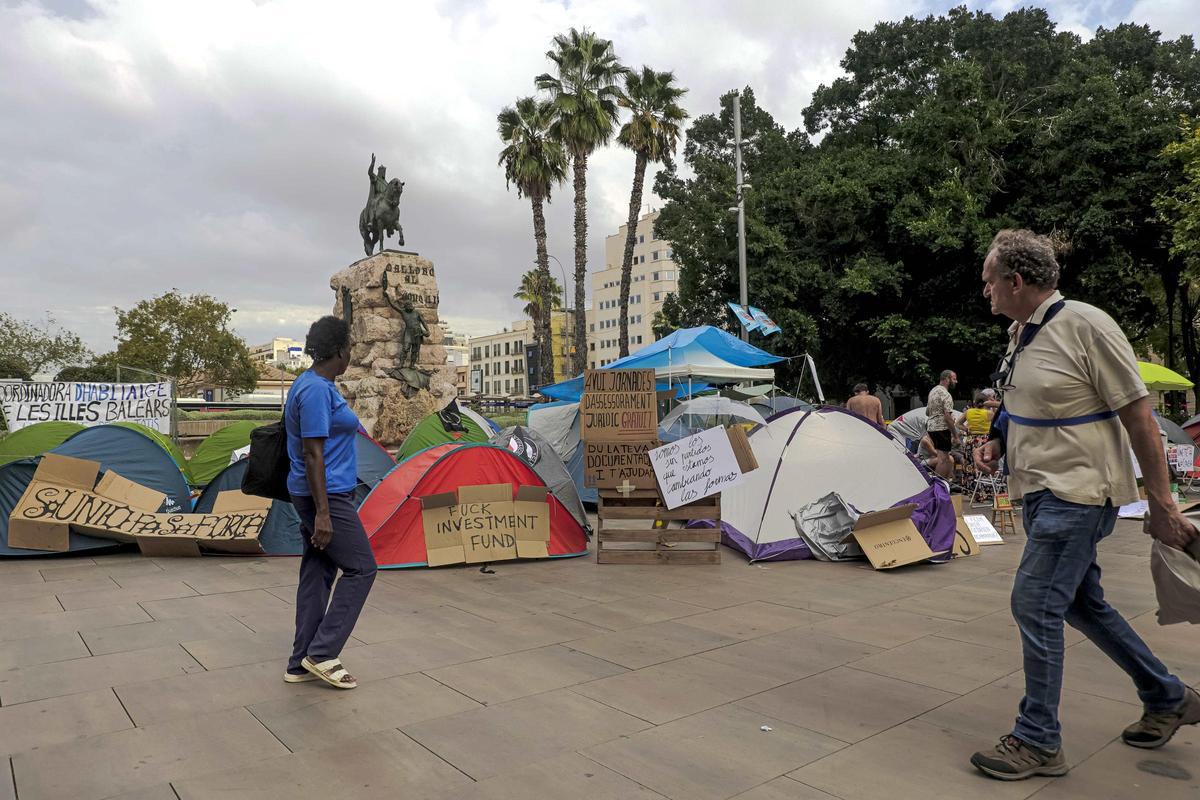 Campen gegen die Wohnungsnot in Palma.