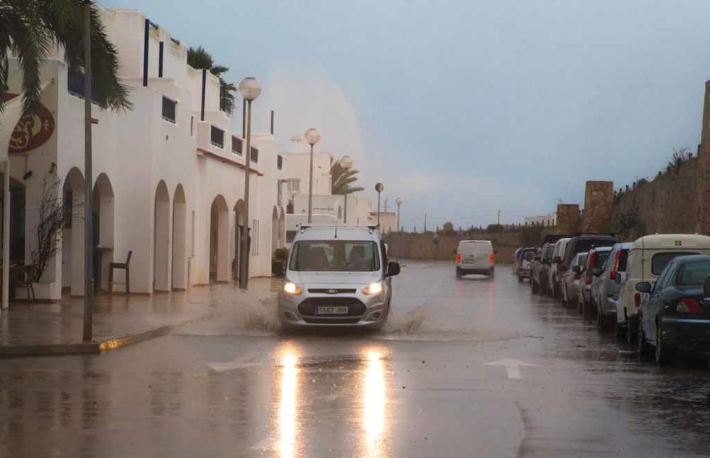 Formentera no se libró de la lluvia