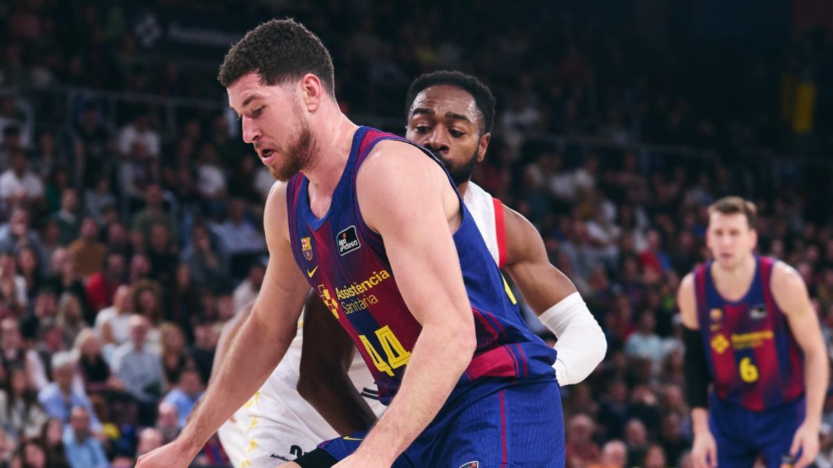 Joel Parra, en el partido de Liga Endesa ante Morabanc Andorra
