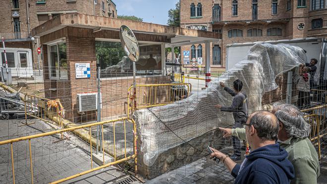 Un hombre muere al caerle un muro en el recinto de Sant Pau en Barcelona