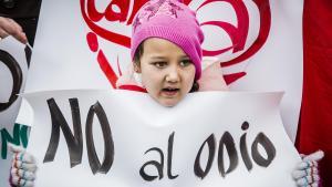 Imagen de archivo de una manifestación contra la intolerancia, en València.