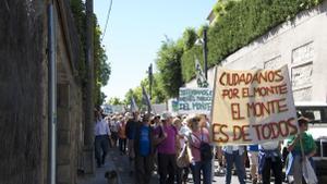 La Asociación de Ciudadanos por el Monte en una pasada manifestación en Pozuelo de Alarcón.