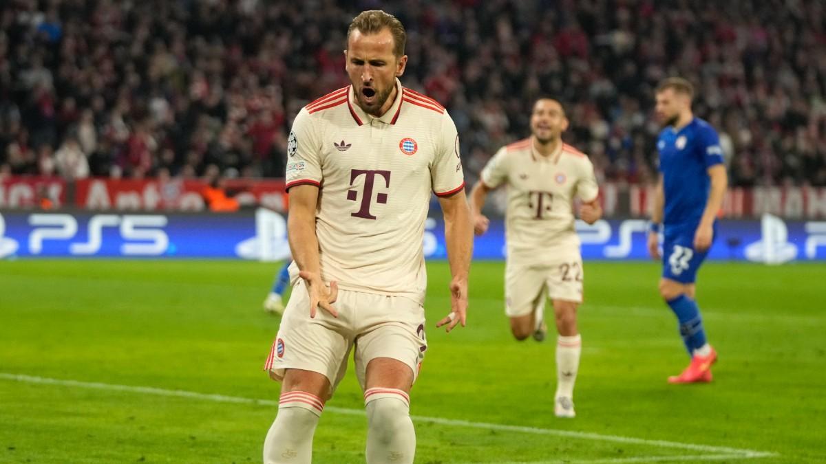Harry Kane celebra su medio centenar de dianas con el Bayern