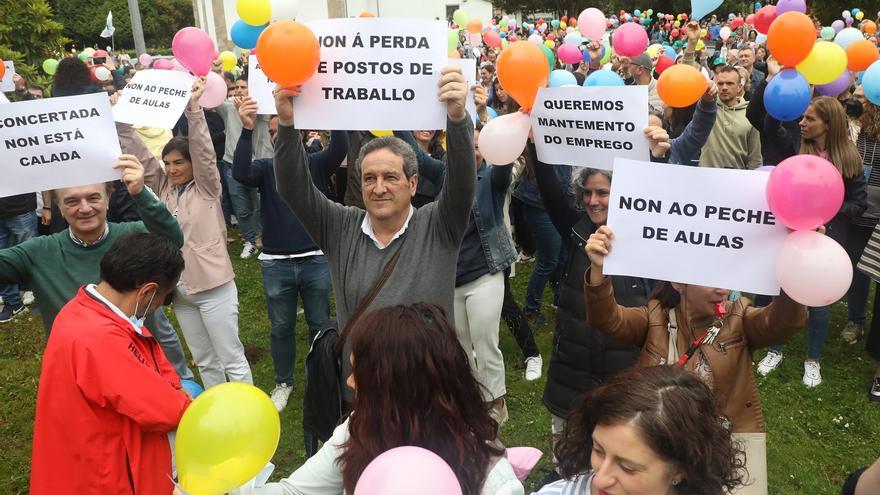 La enseñanza concertada protesta contra el cierre de aulas en Galicia