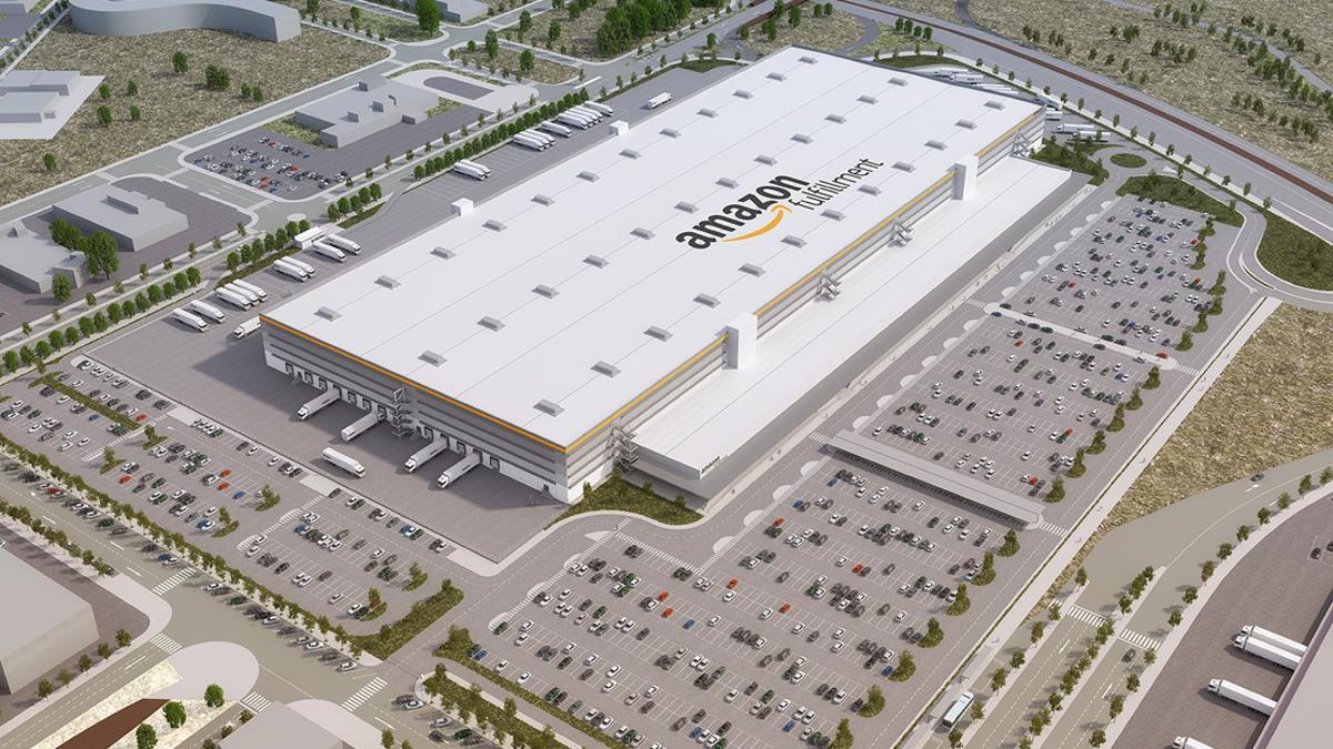 Así será el centro logístico de Amazon en El Prat (Barcelona).